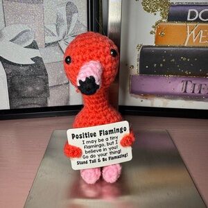 Crocheted Pink Flamingo Plush